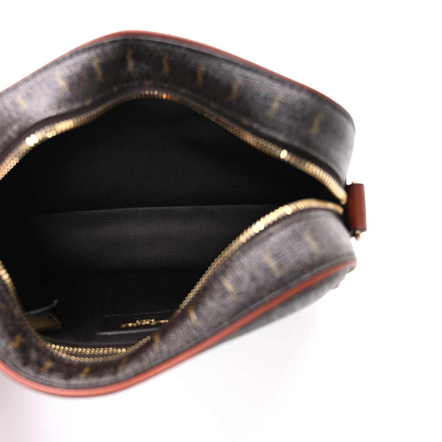 Canvas Smooth Calfskin Le Monogramme Camera Bag Chestnut