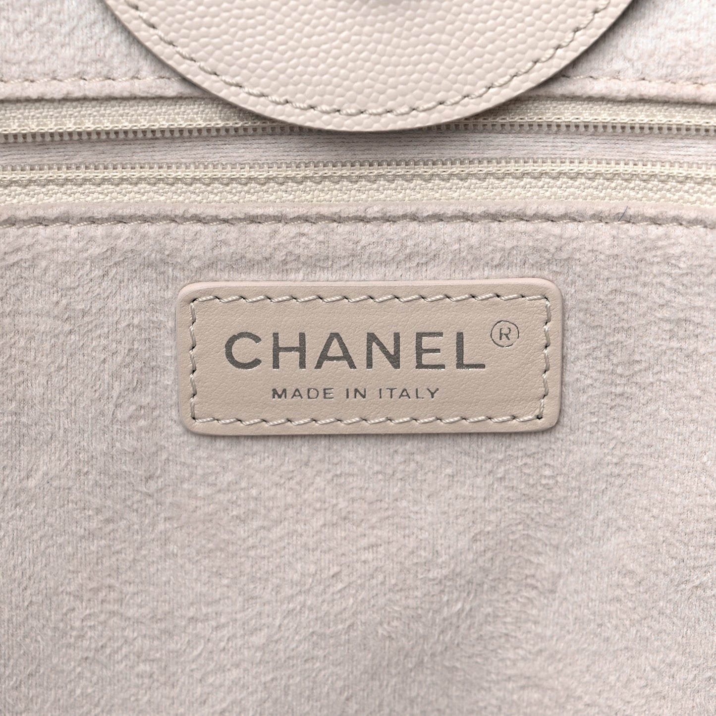 Caviar Medium Studded Deauville Tote White