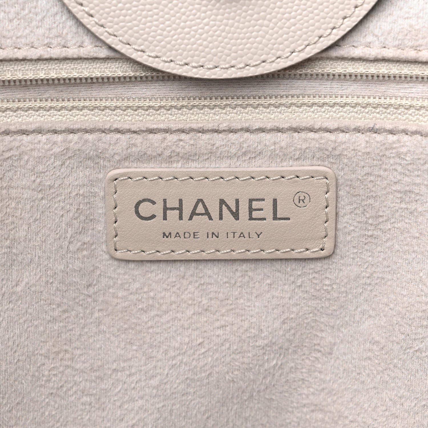 Chanel Caviar Medium Studded Deauville Tote White 6 of 15
