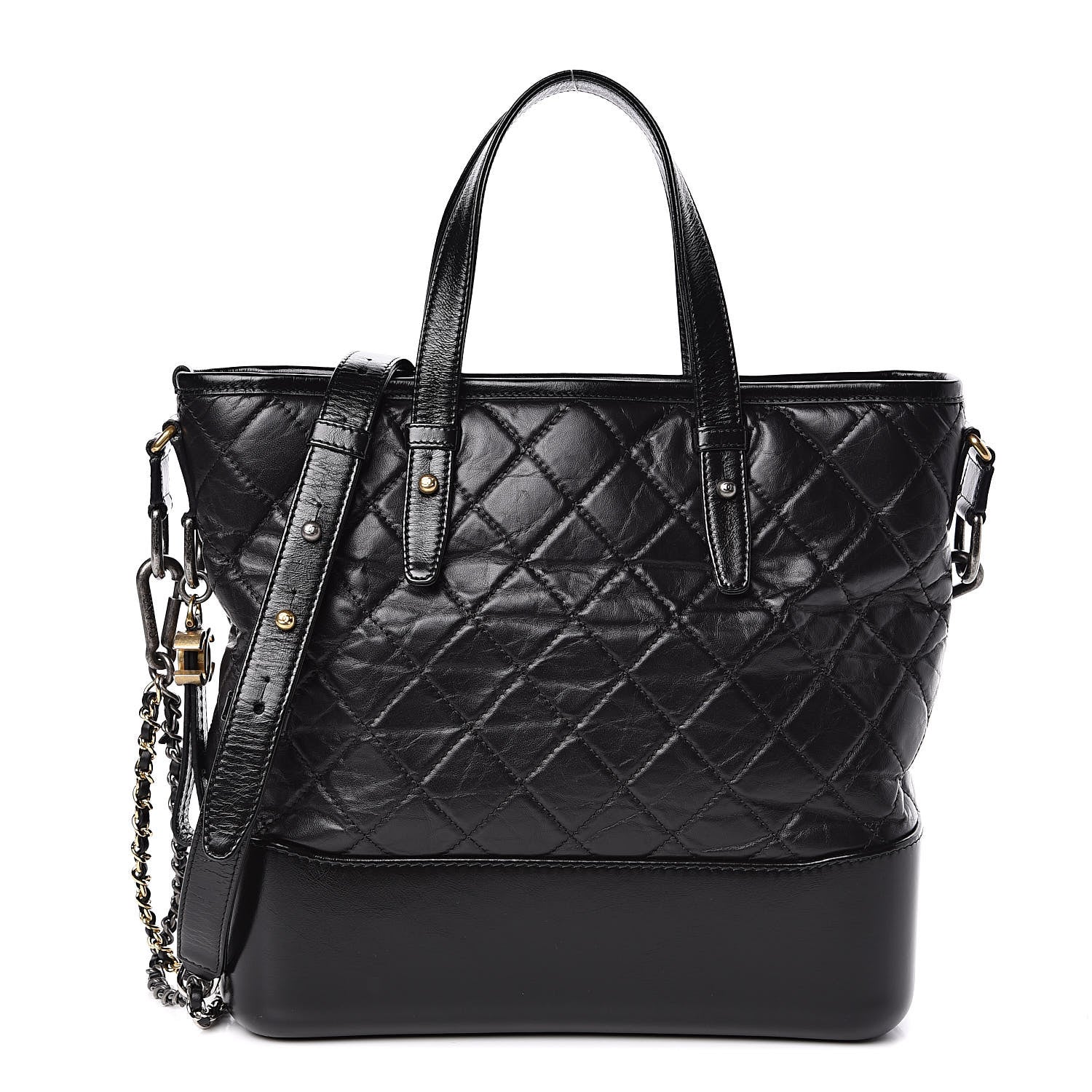 Chanel Calfskin Quilted Gabrielle Shopping Tote Black 1 of 10