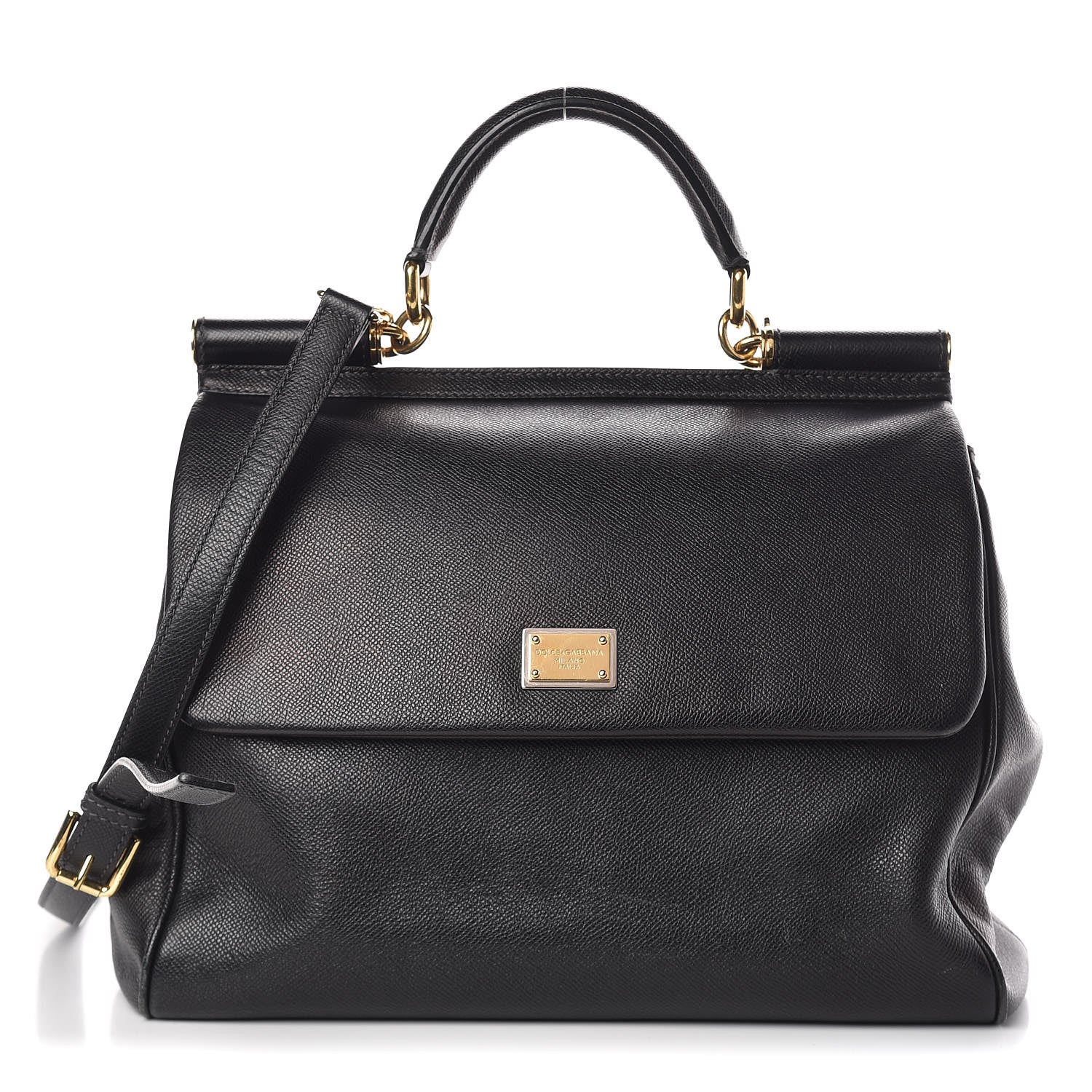 Dolce & Gabbana Dauphine Large Miss Sicily Satchel Black 1 of 13