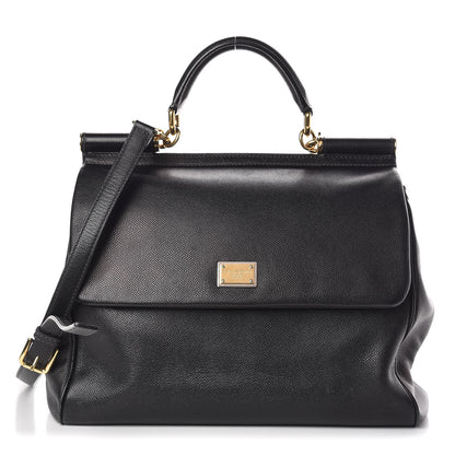 Dolce & Gabbana Dauphine Large Miss Sicily Satchel Black 1 of 13
