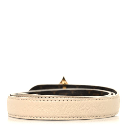 Louis Vuitton Monogram Empreinte 20mm Flowergram Reversible 80 32 Belt Cream 2 of 7