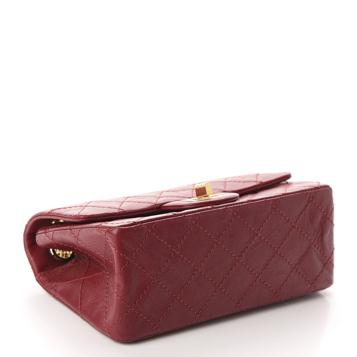 Chanel Aged Calfskin Quilted 2.55 Reissue Mini Flap Red 4 of 11