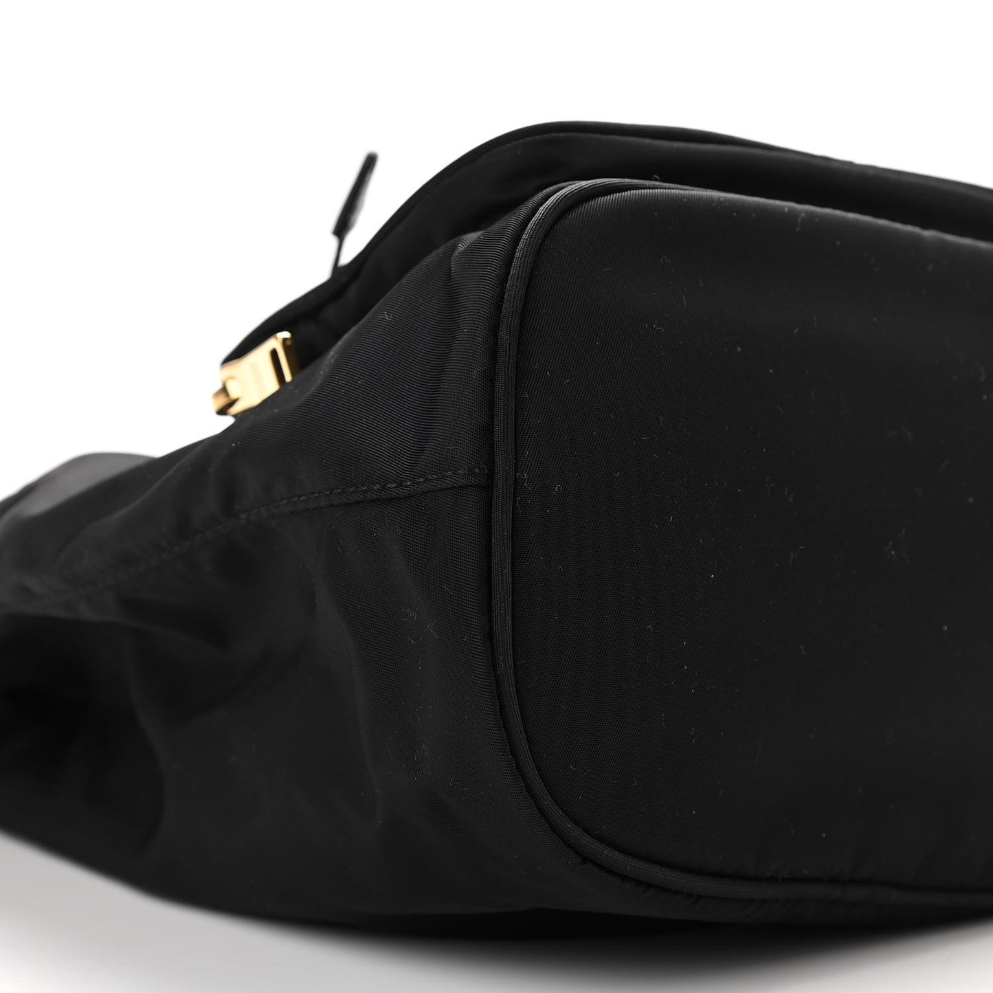 Saffiano Tessuto Nylon Mini Bucket Crossbody Bag Black