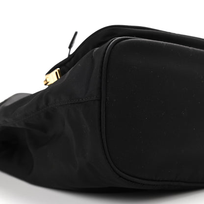 Prada Saffiano Tessuto Nylon Mini Bucket Crossbody Bag Black 8 of 9