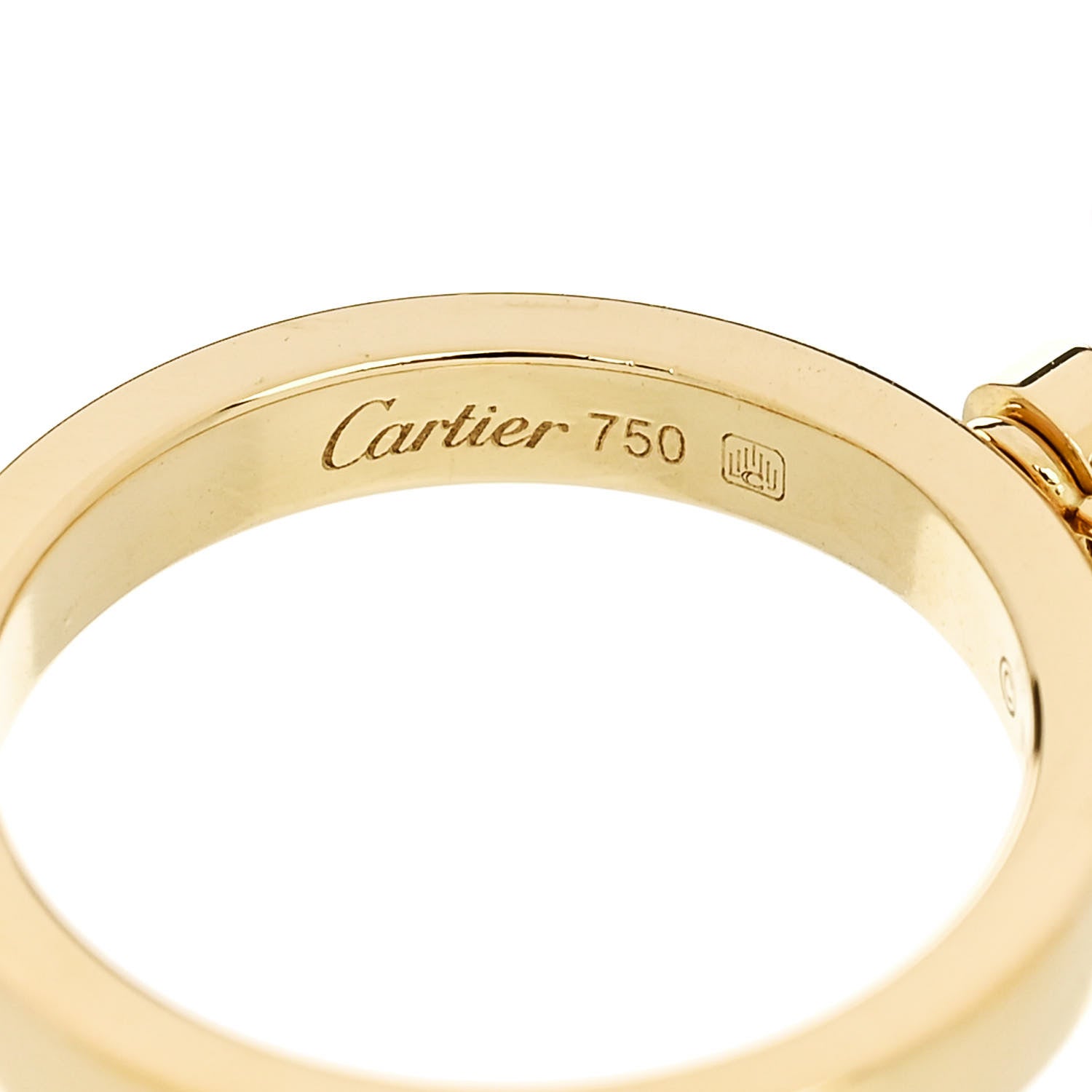 Cartier 18K Pink Yellow White Gold Diamond Trinity Knot Charm Ring 47 4 5 of 5