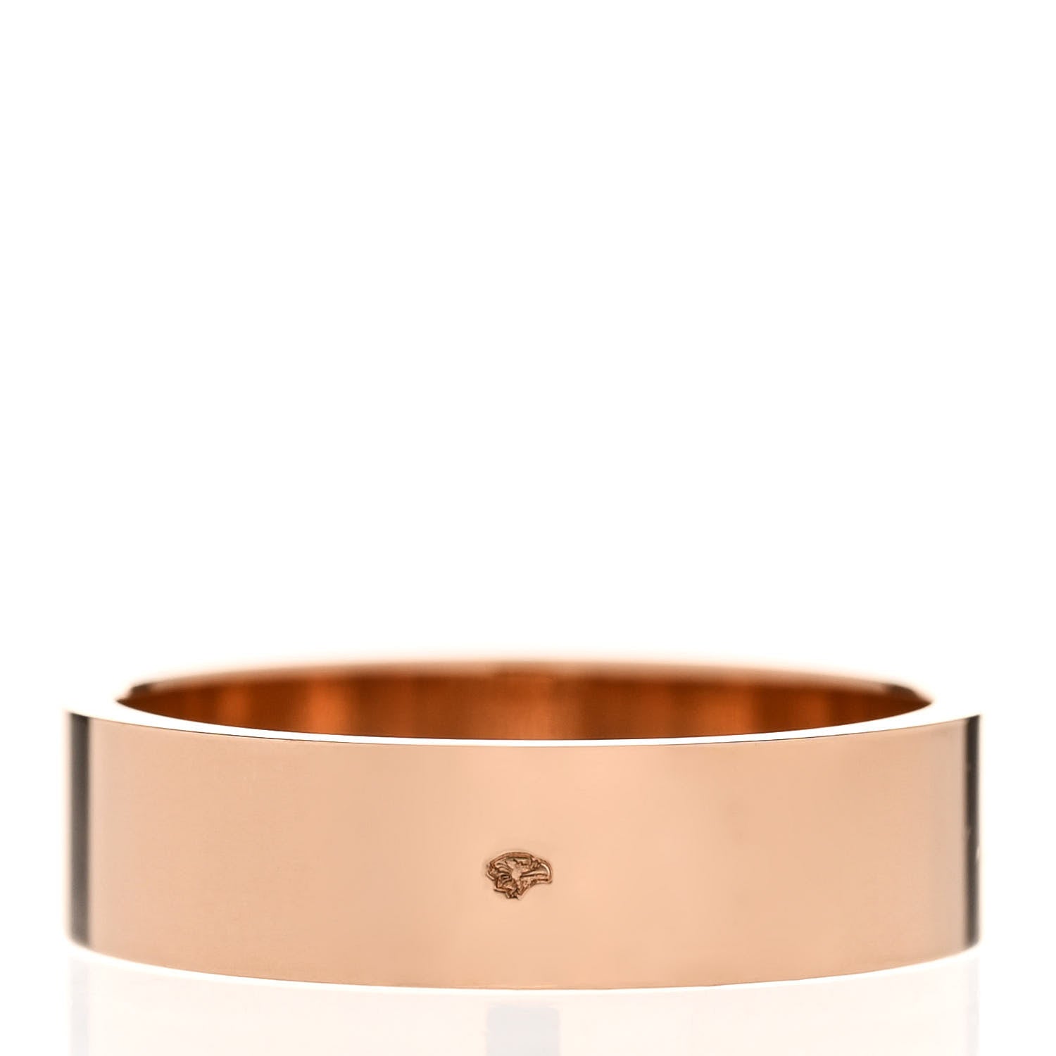 Hermes 18K Rose Gold Diamond PM Kelly Ring 52 6 3 of 5