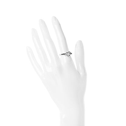 Tiffany Sterling Silver Elsa Peretti Open Heart Ring 54 7 2 of 6