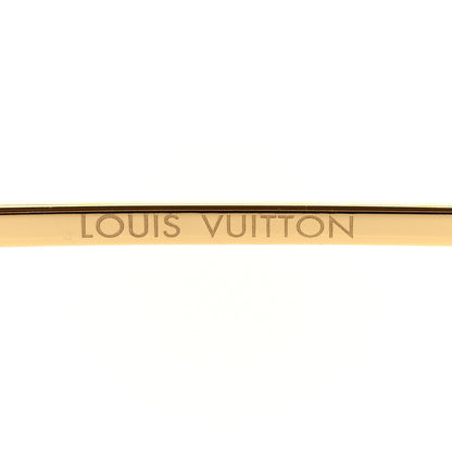 Louis Vuitton Monogram Grease Sunglasses Z1366E Gold 5 of 8