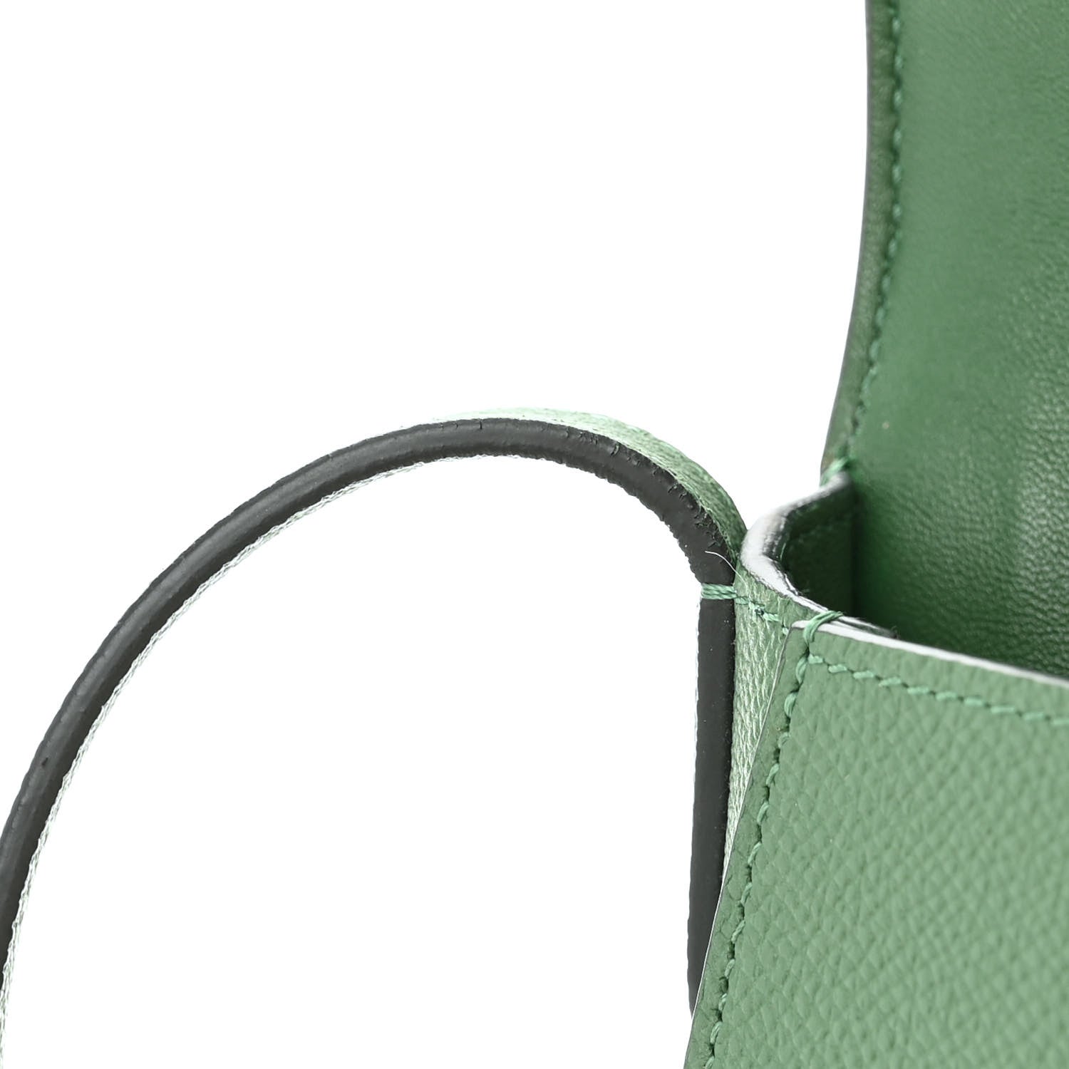 Celine Grained Calfskin Small Trotteur Light Forest 14 of 18