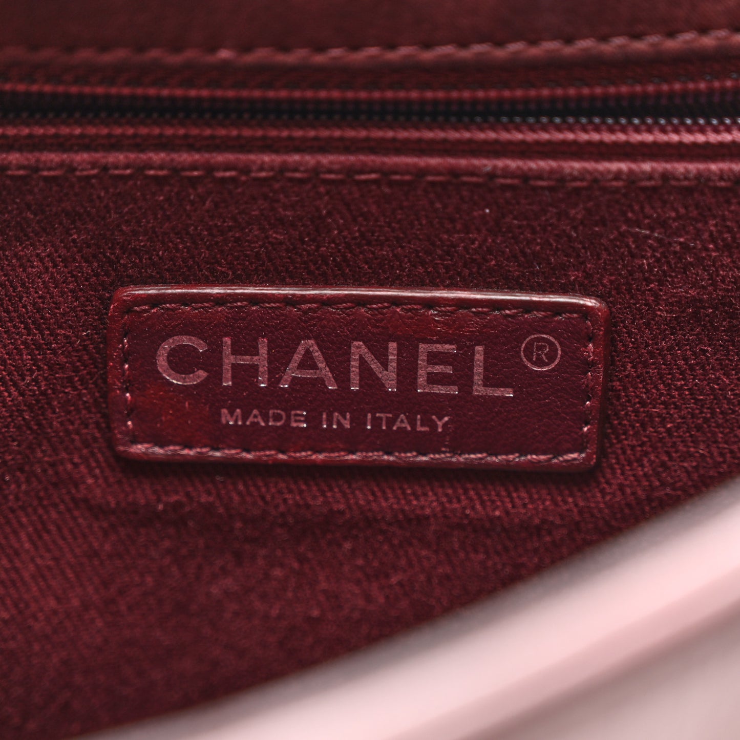 Calfskin Diamond Embossed New Chic Flap Burgundy