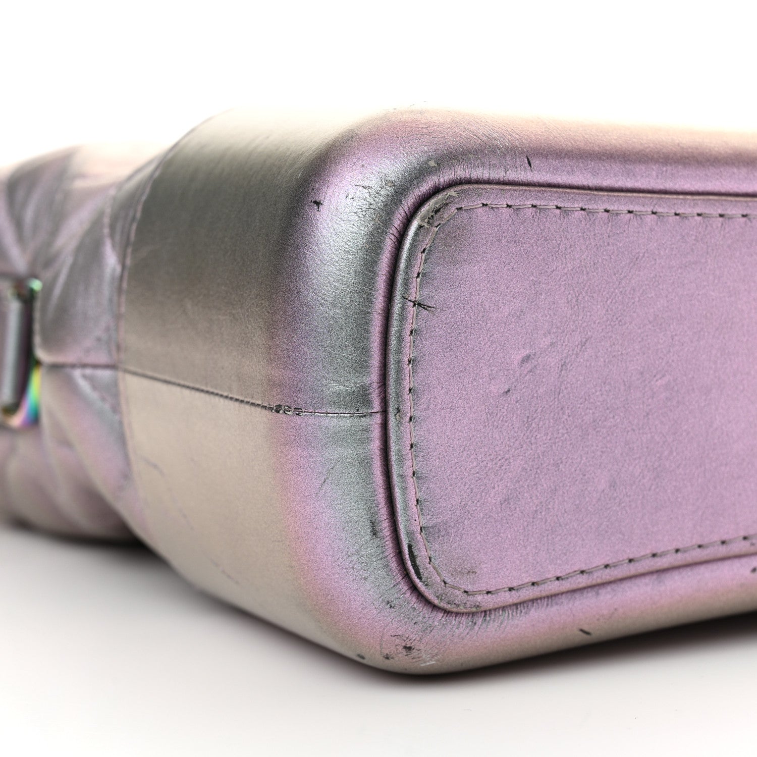 Chanel Iridescent Lambskin Calfskin Quilted Medium Gabrielle Hobo Light Purple 10 of 13