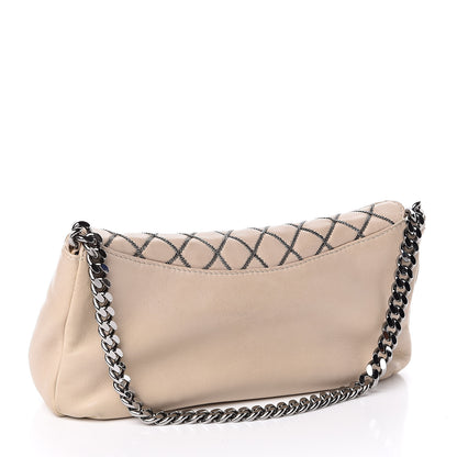 Chanel Lambskin Chain Stitch Clutch Beige 3 of 15