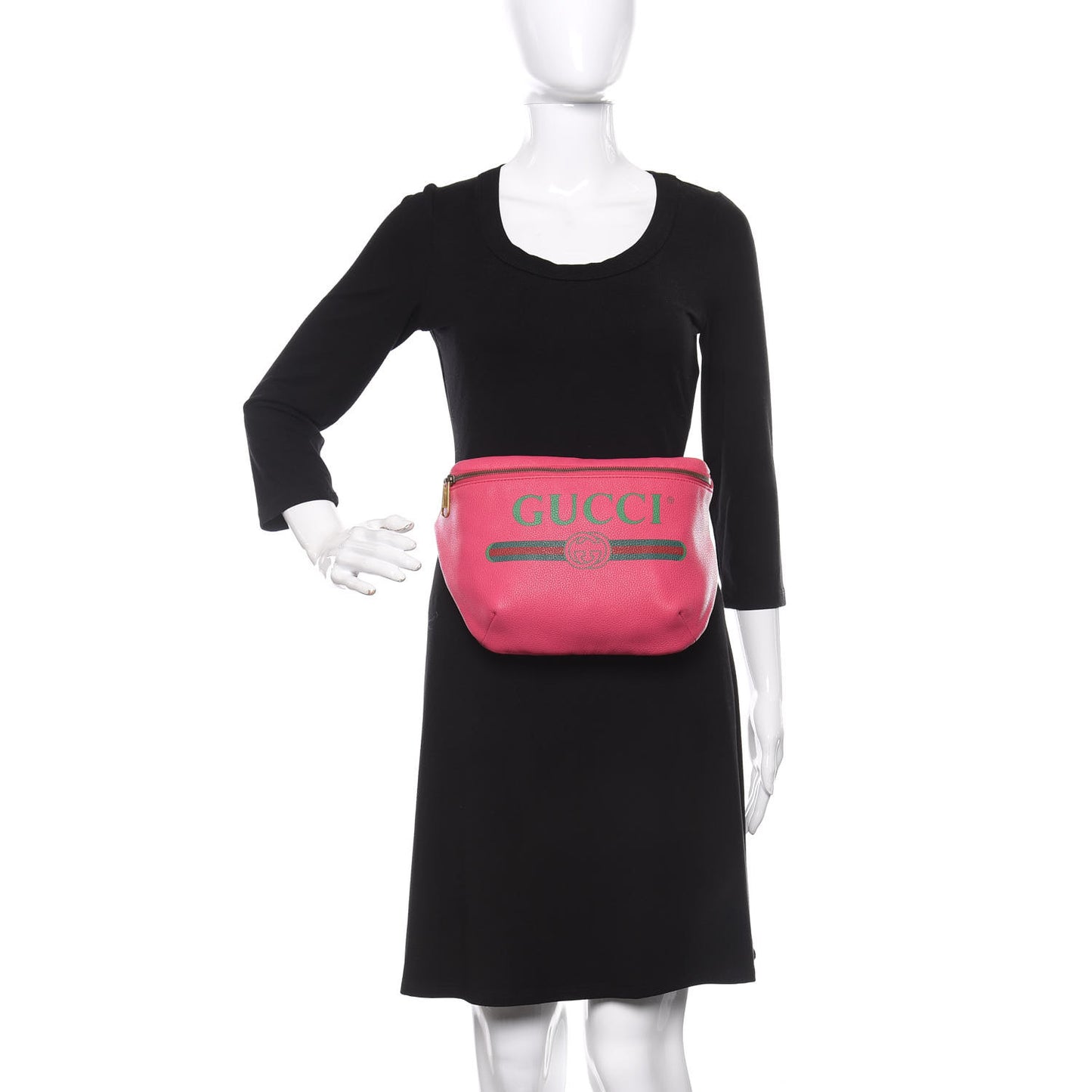 Grained Calfskin Logo Belt Bag Pink