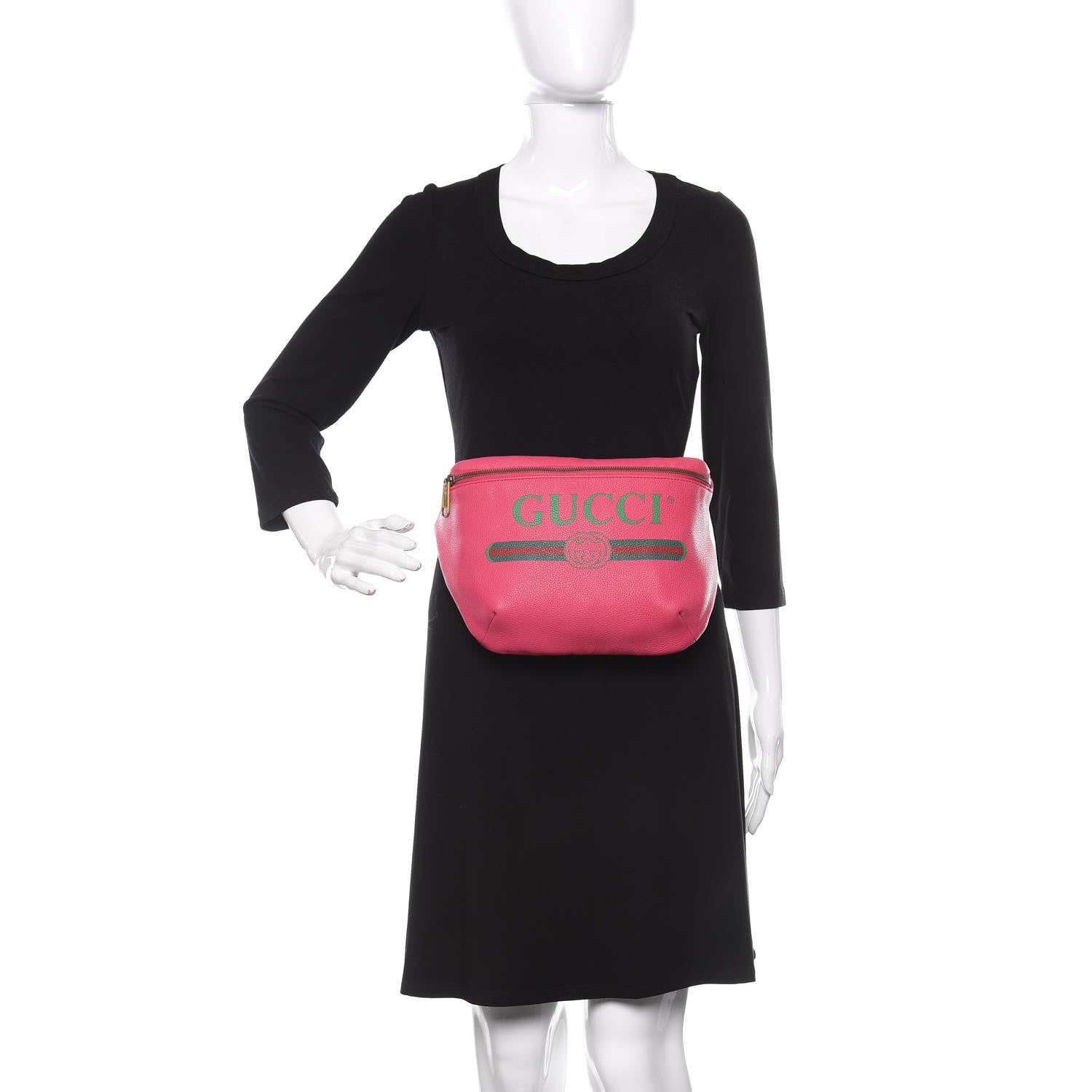 Gucci Grained Calfskin Logo Belt Bag Pink 2 of 10