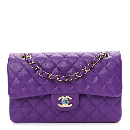 Chanel Caviar Quilted Small Double Flap Dark Purple 1 of 10