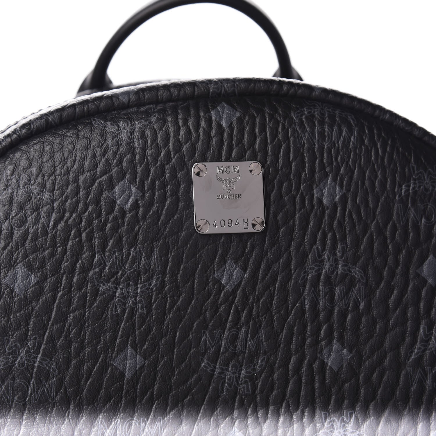 MCM Visetos Medium Side Studs Stark Backpack Black 9 of 9