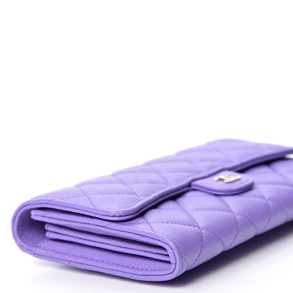 Chanel Caviar Quilted Large Flap Wallet Purple 8 of 10