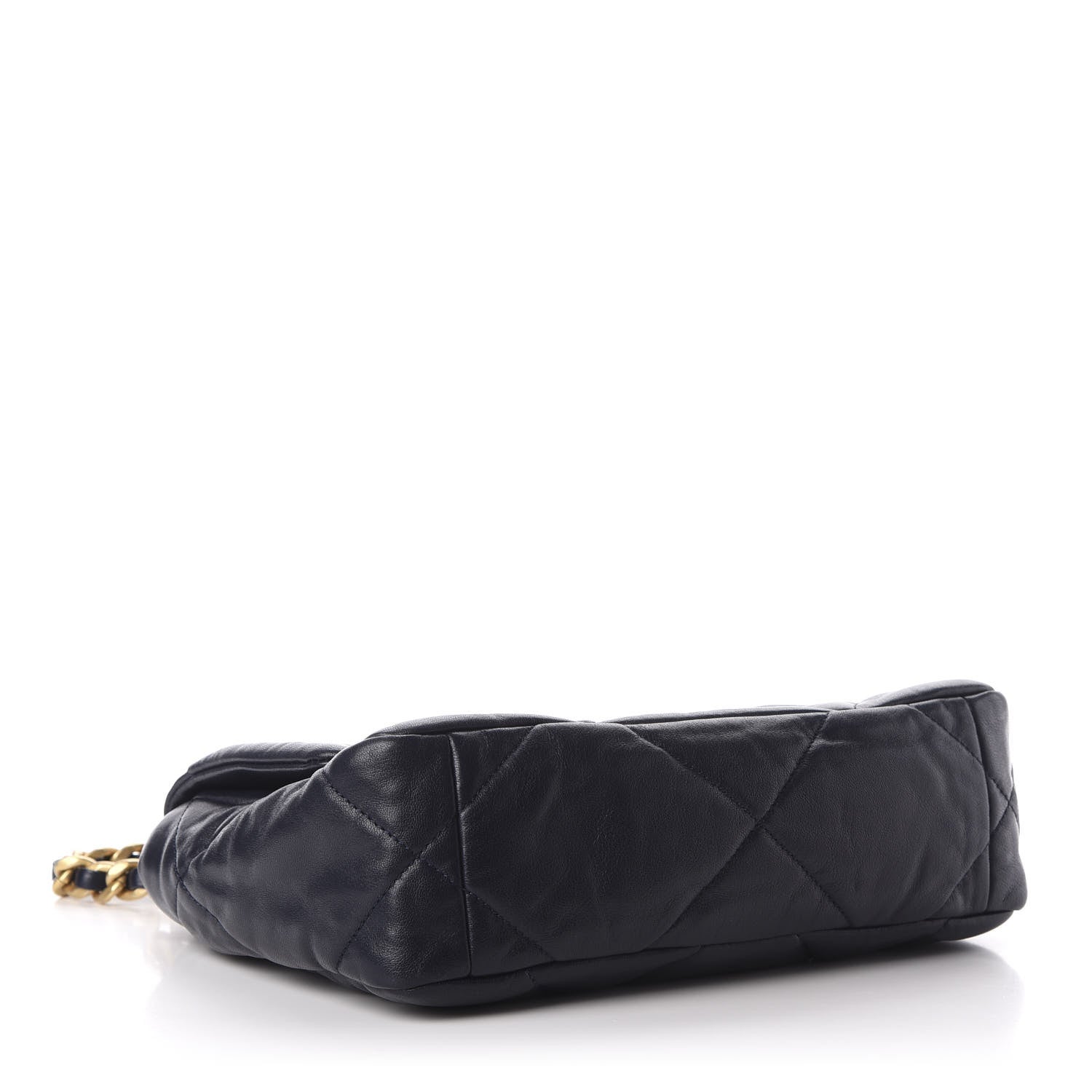 Chanel Lambskin Quilted Medium 19 Flap Navy Blue 4 of 11