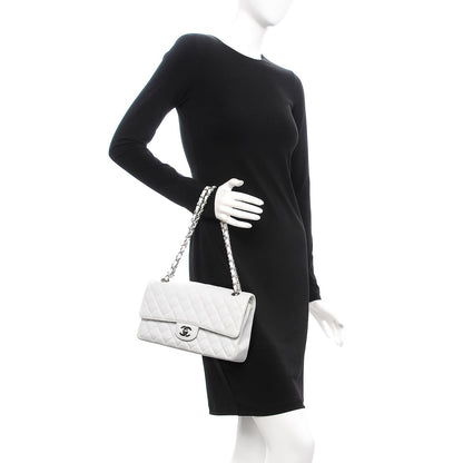 Chanel Caviar Quilted Medium Double Flap White 2 of 9