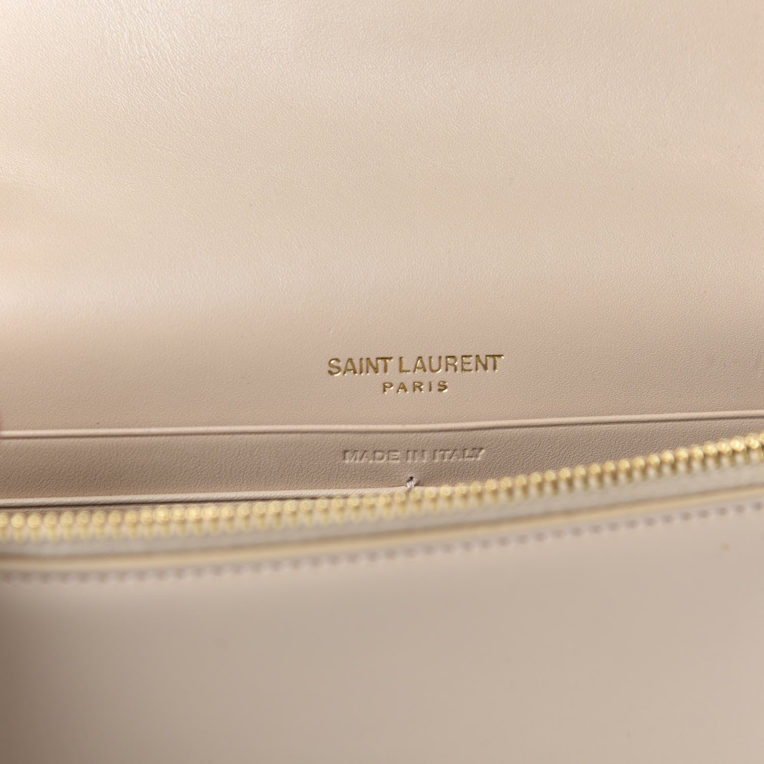 Saint Laurent Smooth Calfskin Classic Monogram Kate Tassel Chain Wallet Nude Powder 6 of 9