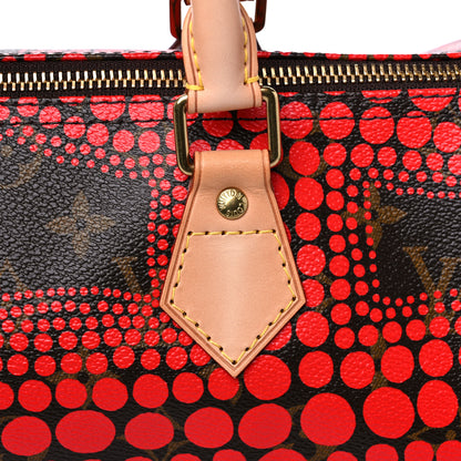 Louis Vuitton Monogram Kusama Town Speedy 30 Red 10 of 11