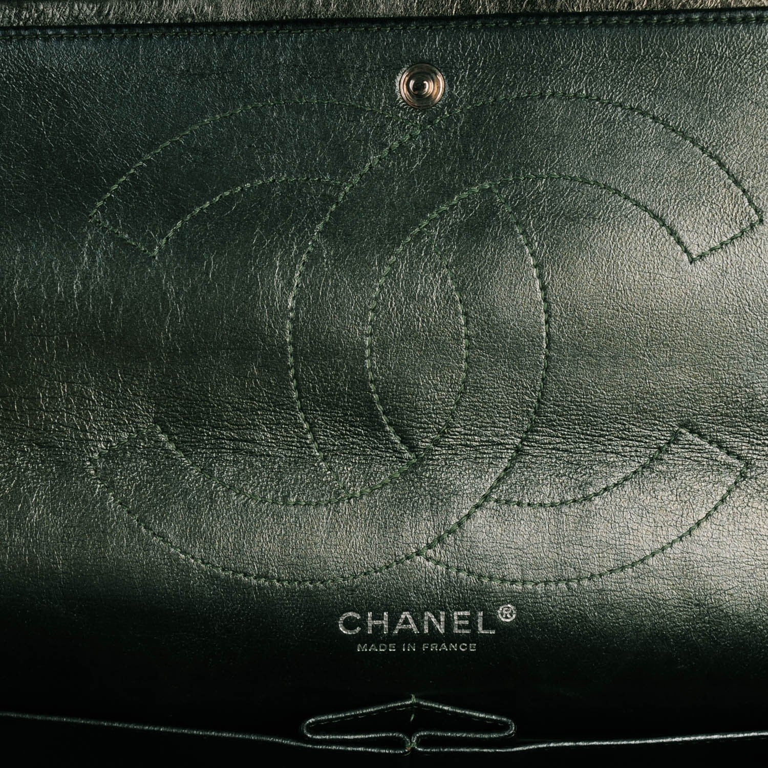 Chanel Metallic Aged Calfskin 2.55 Reissue 227 Flap Green 7 of 8