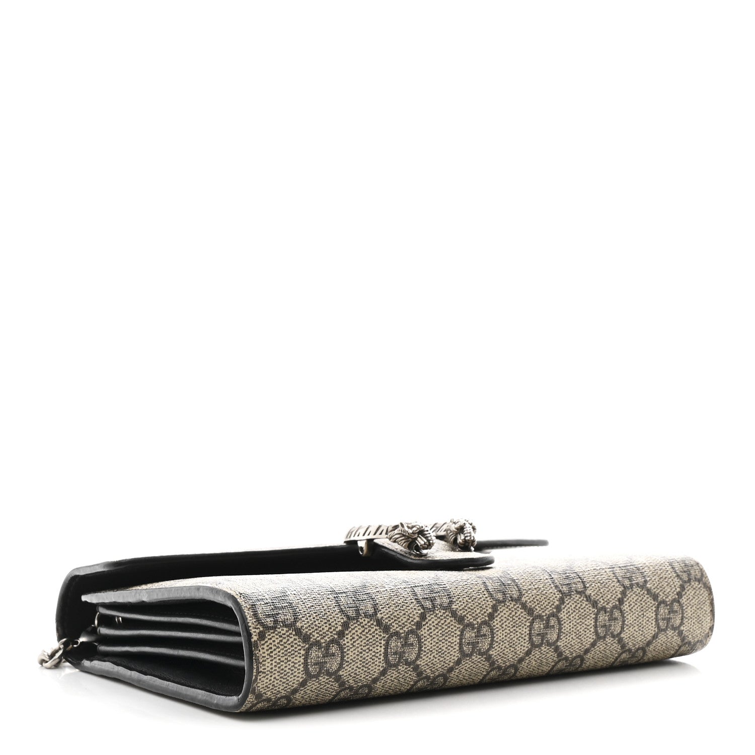 Gucci GG Supreme Monogram Mini Dionysus Chain Wallet Beige Black 4 of 9