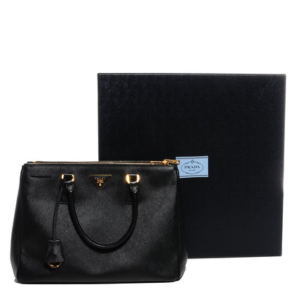 Prada Saffiano Lux Medium Double Zip Tote Nero Black 5 of 10
