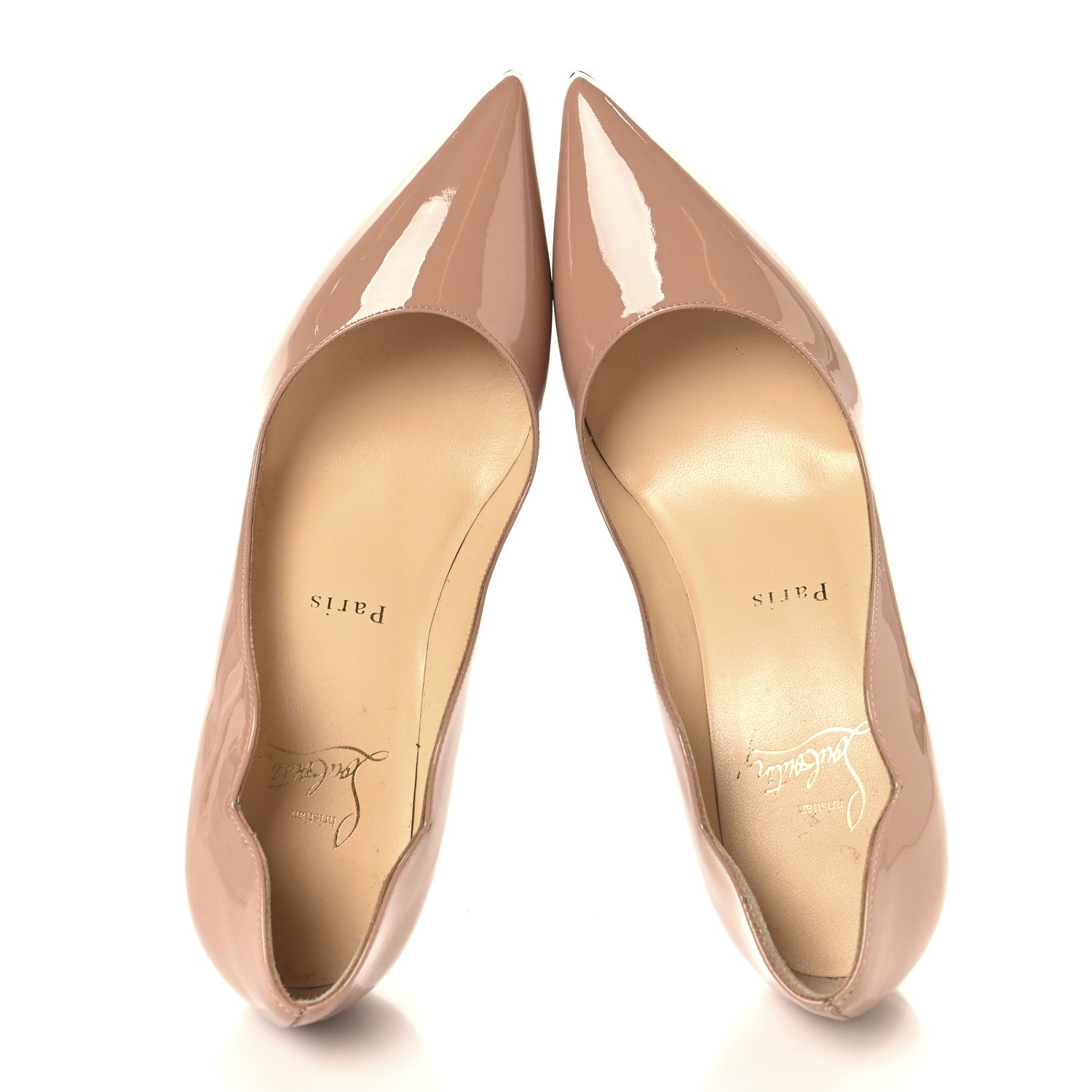 Christian Louboutin Patent Hot Chick 70 Pumps 36 Nude 2 of 9