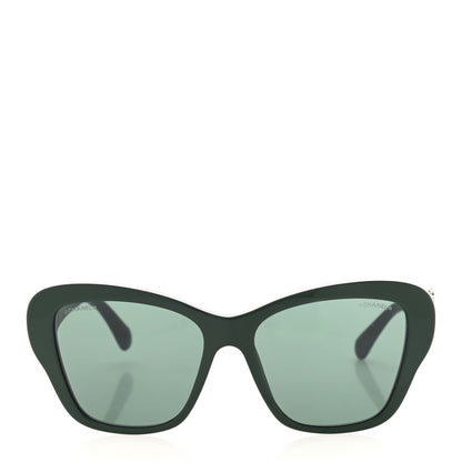 Chanel Acetate Lambskin CC Sunglasses 5457-Q-A Green 2 of 8