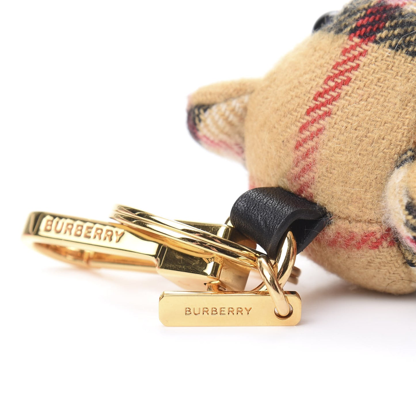 Cashmere Vintage Check Thomas Bear Bag Charm Antique Yellow