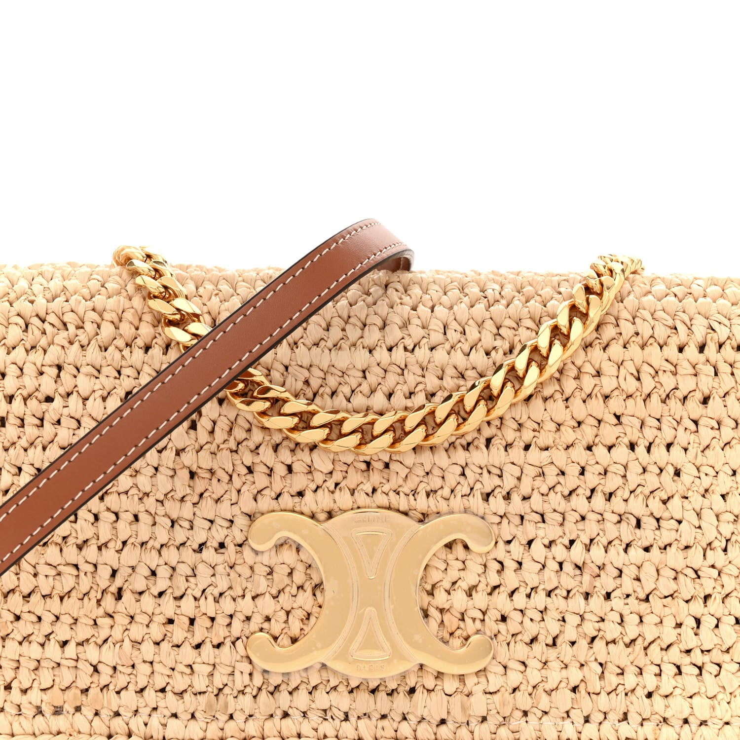 Celine Raffia Calfskin Multipochette Natural 8 of 11