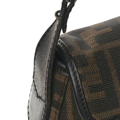 Fendi Zucca B Bis Flap Bag Tobacco Castagna 11 of 15