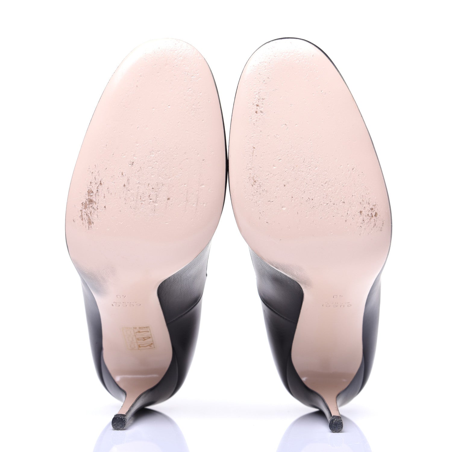Gucci Calfskin Pearl Embellished Pumps 40 Black 7 of 13