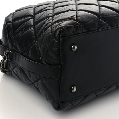 Chanel Aged Calfskin Small Bowling Bag Black 8 of 9