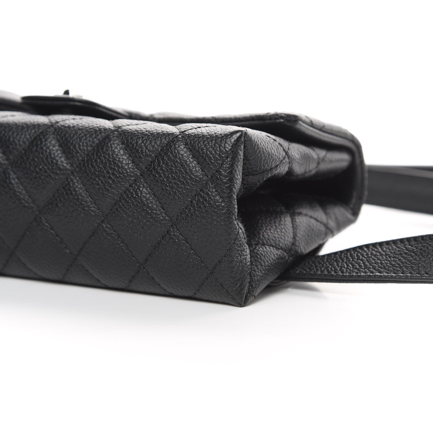 Chanel Grained Calfskin Quilted 2.55 Reissue Flap Belt Bag Clutch Black 10 of 10