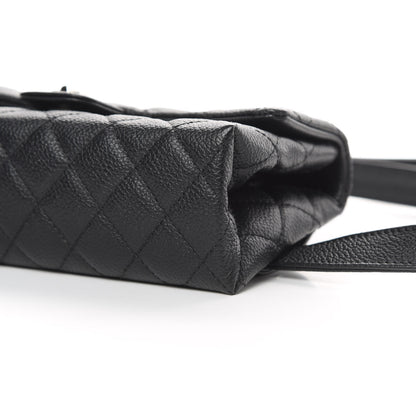 Chanel Grained Calfskin Quilted 2.55 Reissue Flap Belt Bag Clutch Black 10 of 10