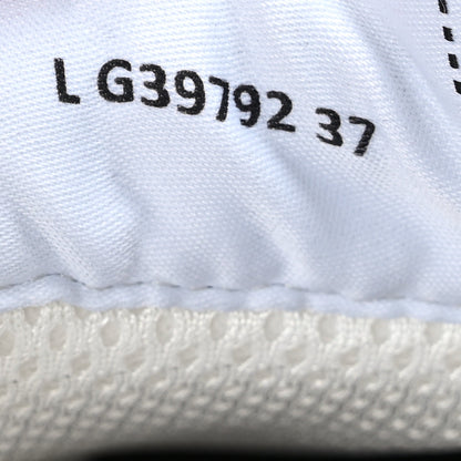 Chanel Fabric Laminated Calfskin Stretch CC Sneakers 37 White Gold Silver 6 of 7
