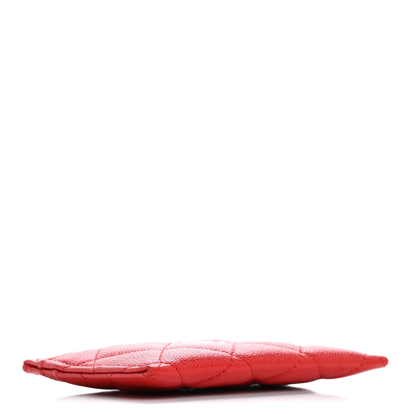 Caviar Quilted Card Holder Red