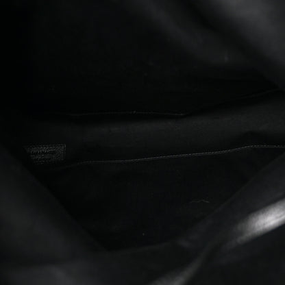 Saint Laurent Canvas Calfskin Tag Hobo White Black 7 of 12