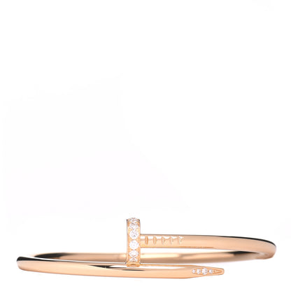 Cartier 18K Yellow Gold Diamond Juste Un Clou Bracelet 17 1 of 5