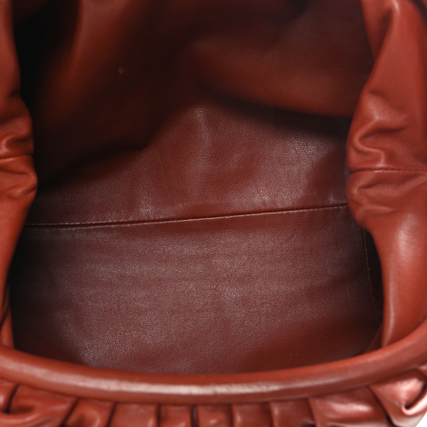 Smooth Butter Calf The Pouch Oversized Clutch Rust