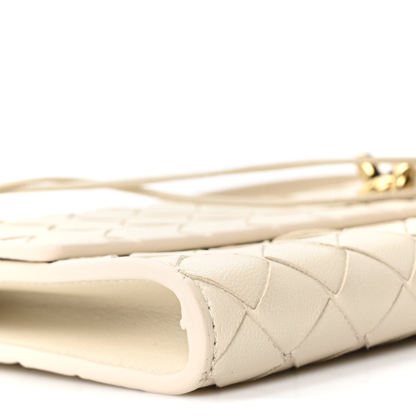 Nappa Intrecciato Long Andiamo Top Handle Clutch Sea Salt