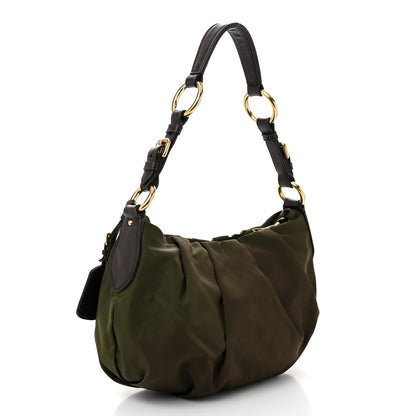 Prada Tessuto Nylon Vitello Daino Hobo Bruciato 3 of 11
