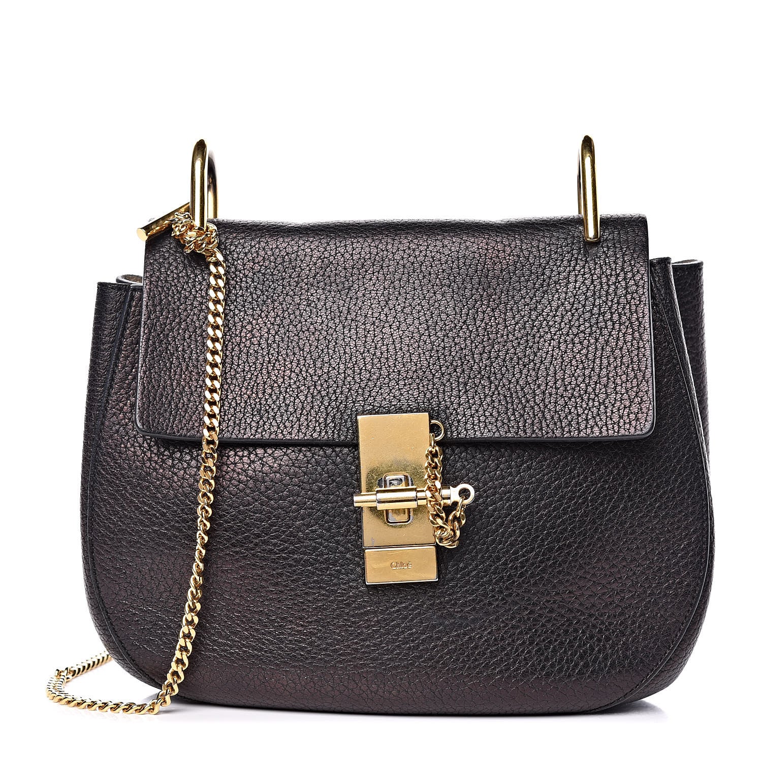 Chloe Grained Lambskin Drew Shoulder Bag Black 1 of 16