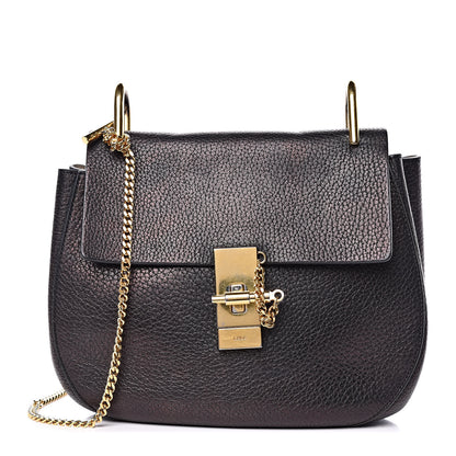 Chloe Grained Lambskin Drew Shoulder Bag Black 1 of 16