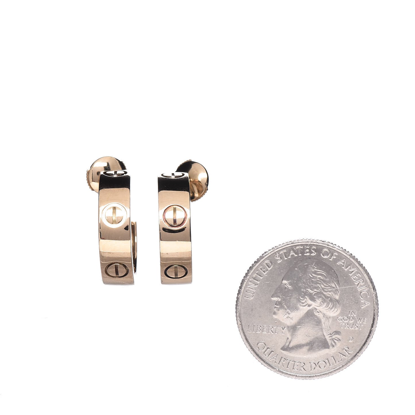 18K Yellow Gold 5.5mm LOVE Hoop Earrings
