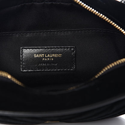 Saint Laurent Velour Matelasse Monogram Lou Belt Bag Black 5 of 8